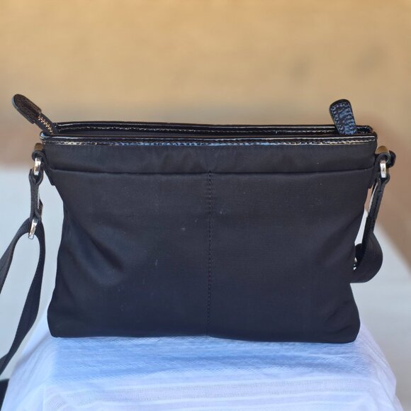 Brighton Twister Black Dual Zip Microfiber Purse Wallet Organizer Crossbody Bag - Picture 3 of 16